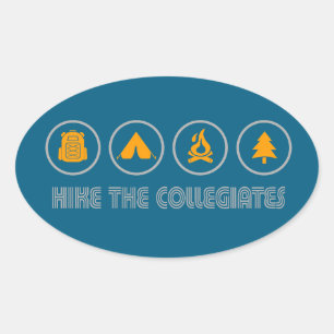 Wandern Sie die Collegiate Mountains Colorado Ovaler Aufkleber