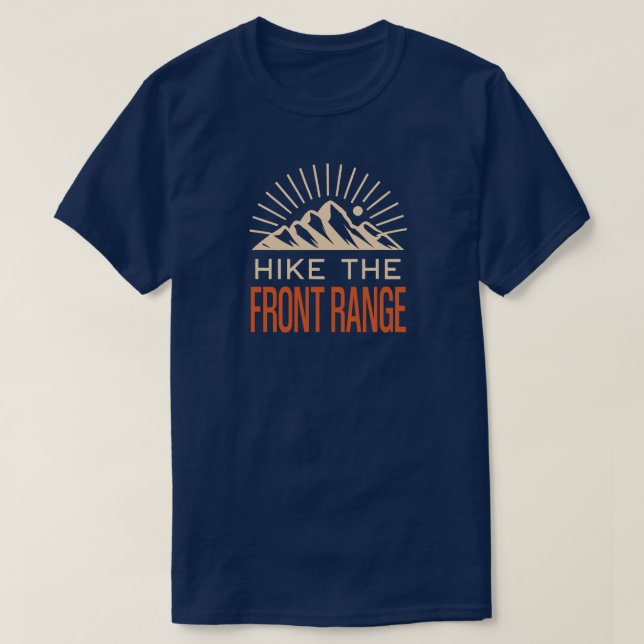Wandern Sie die Front Range Sunburst T-Shirt (Design vorne)