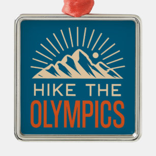 Wandern Sie die Olympic Mountains Washington Sunbu Ornament Aus Metall