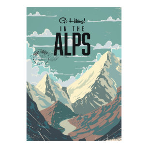 Wandern Sie in den Alpen Fotodruck