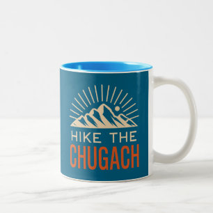 Wandern Sie in den Chugach-Bergen Sunburst Zweifarbige Tasse