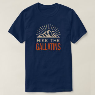 Wandern Sie in den Gallatin Mountains Sunburst T-Shirt
