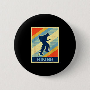 Wandern Sportliebhaber Vintage Retro Button