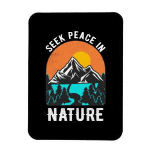 Wandern sucht Frieden in der Natur Magnet