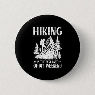 Wandern Teil Wochenende Bergpfad Natur Outdoor Button