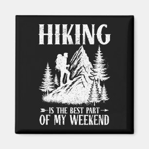 Wandern Teil Wochenende Bergpfad Natur Outdoor Magnet