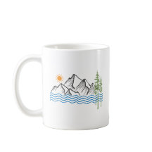 Wandern und Camping in den Bergen Grafik