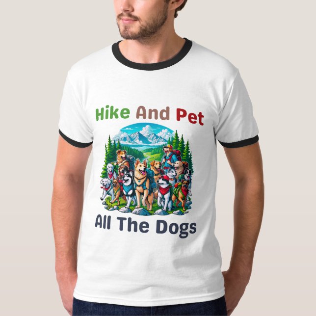 Wandern und Haustiere alle Hunde im Freien Wandern T-Shirt (Vorderseite)