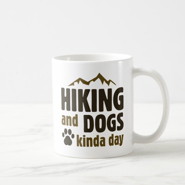 Wandern und Hunde Kinda Tag Kaffeetasse (Rechts)
