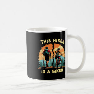 Wandern und Mountainbiken - Wanderer und Mountainb Kaffeetasse