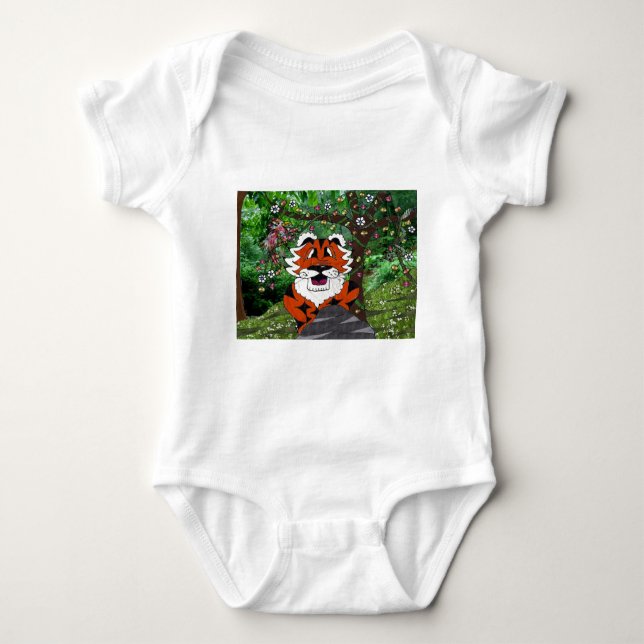 Wandern unser Planet Öko-Team Tgrr Tiger Bekleidun Baby Strampler (Vorderseite)