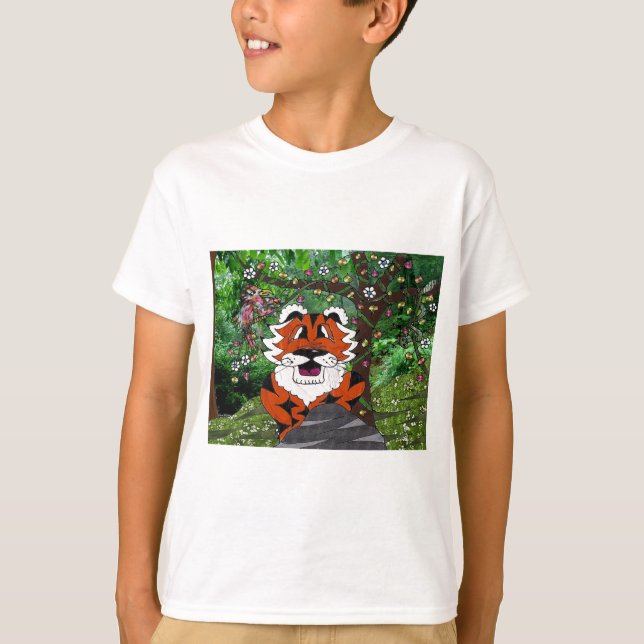 Wandern unser Planet Öko-Team Tgrr Tiger Bekleidun T-Shirt (Vorderseite)