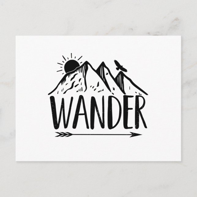 Wandern | Wanderer Berge Bergsteiger Geschenkideen Postkarte (Vorderseite)