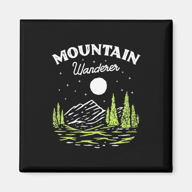 Wandern Wanderer Magnet (Vorne)