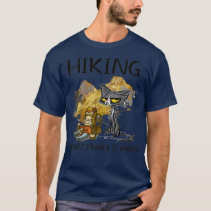 Wandern, weil Mord falsch ist - Lustige Katze hass T-Shirt