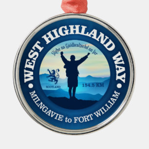 Wandern (West Highland Way) Ornament Aus Metall
