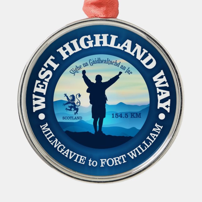Wandern (West Highland Way) Ornament Aus Metall (Vorne)