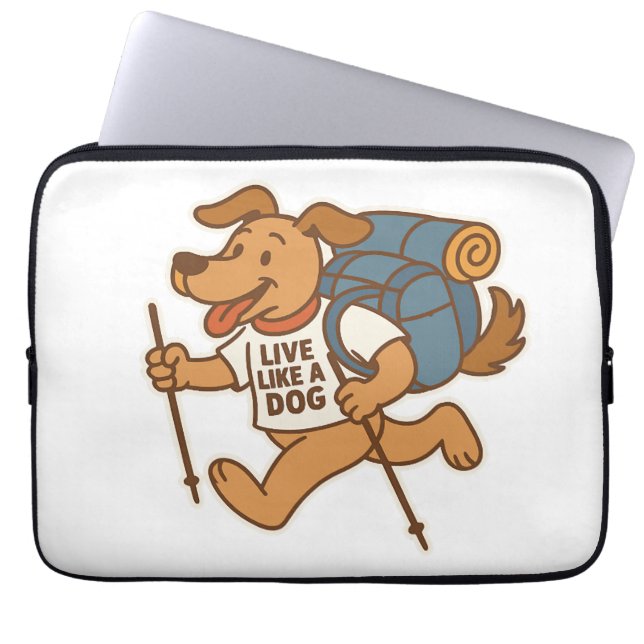 Wandern wie ein Hund Laptopschutzhülle (Vorderseite)