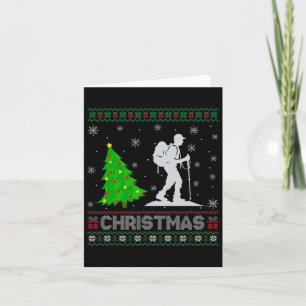Wandern Xmas Tree Lighting Ugly Weihnachts-Sweater Karte