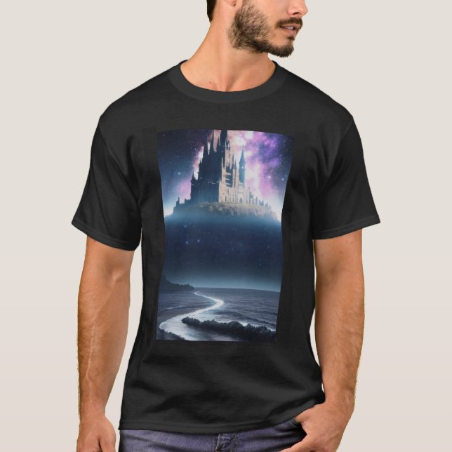 Wandern zum kosmischen Schloss T-Shirt (Vorderseite)