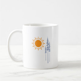 Wandern zwischen Bäumen Grafik Kaffeetasse