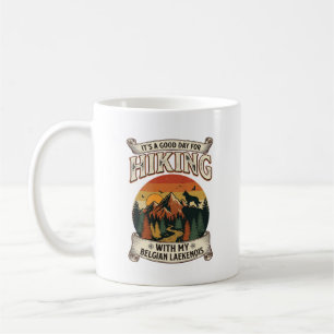 Wandernde Belgische Laekenois-Hund Berg Sonnenunte Kaffeetasse