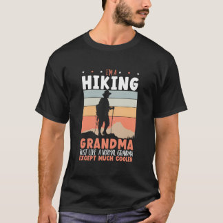 Wandernde Oma Bergsteigen Wander-Oma T-Shirt
