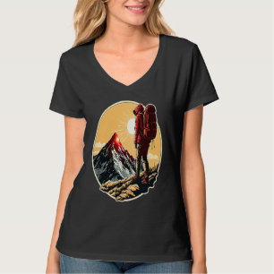 Wandernde Pilger campieren Berge Wald Natur wa T-Shirt