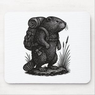 Wandernder Biber Rucksacktiere Lustige Cottagecor Mousepad