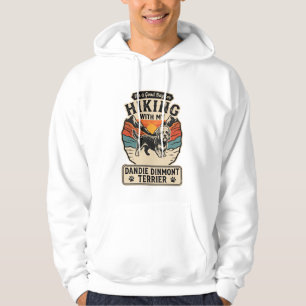 Wandernder Dandie Dinmont Terrier Hund Berg Sonnen Hoodie