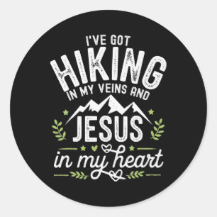 Wandernder Jesus Christus Religion Christlicher Wa Runder Aufkleber