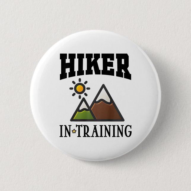 Wandernder Nachwuchs Cute Wandern  Button (Vorderseite)