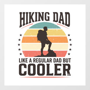Wandernder Papa Vintage-Kühler-Shirt-Design_1 Fensteraufkleber