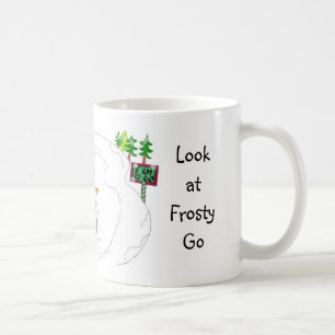 Wandernder Schneemann Tasse