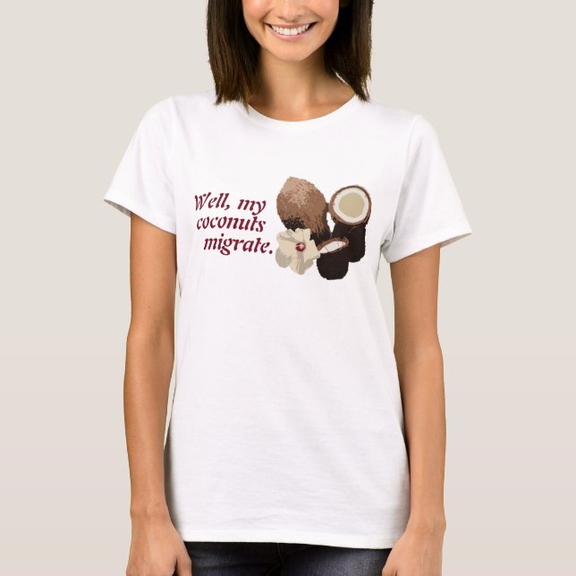 Wanderndere Kokosnüsse T-Shirt (Vorderseite)