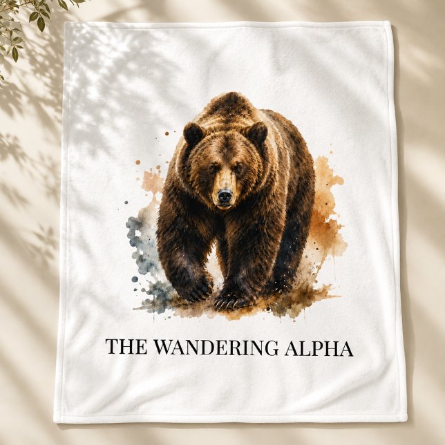 Wanderndes Alpha Kamin-Retreat-Stil Fleecedecke (Von Creator hochgeladen)