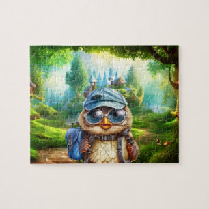 Wanderowle auf einem verzauberten Wald Multi-Size Puzzle