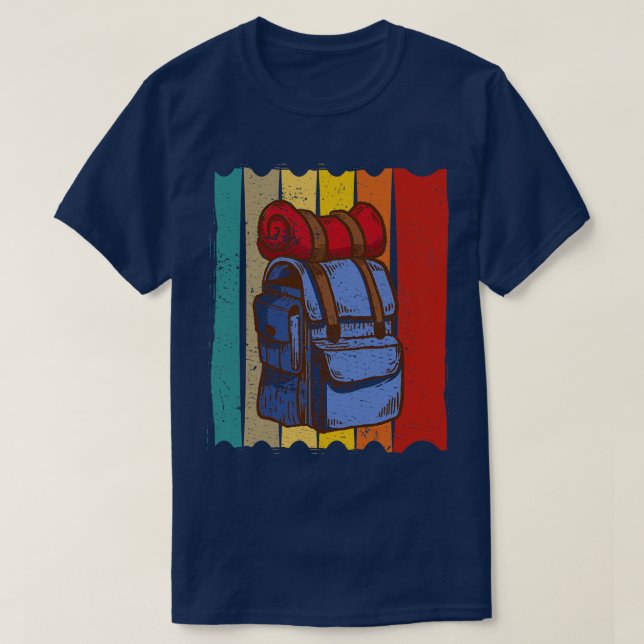 Wanderrucksack Retro T-Shirt (Design vorne)