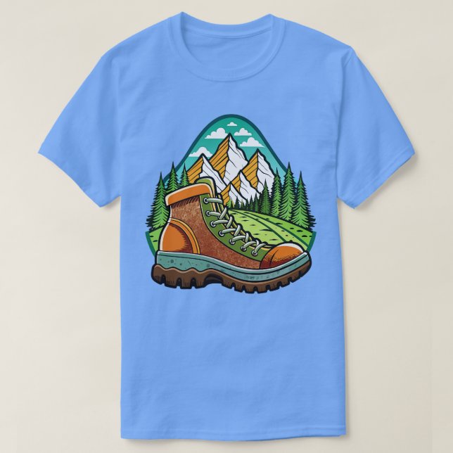 Wanderschuh einfach Graphic T-Shirt (Design vorne)