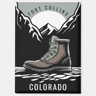 Wanderschuhe Lasst uns Colorado erkunden Fort Coll Magnet