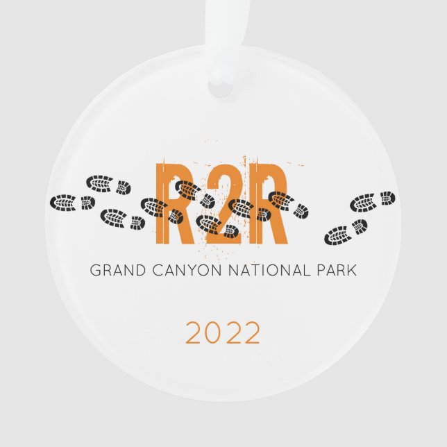 Wanderschuhe Personalisiertes R2R Grand Canyon Fot Ornament (Vorderseite)