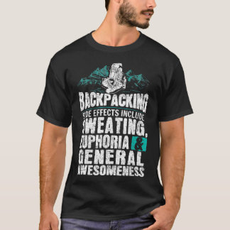 Wanderseitige Effekte Rückpackgeschenke T-Shirt