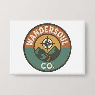 WanderSoul Co. – Retro-Reise-Logo-Button Button