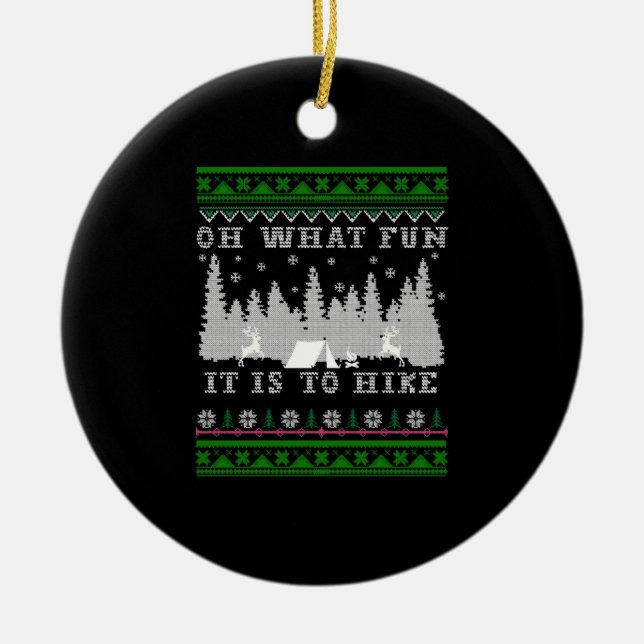 Wanderspass Ugly Weihnachten Keramik Ornament (Vorne)