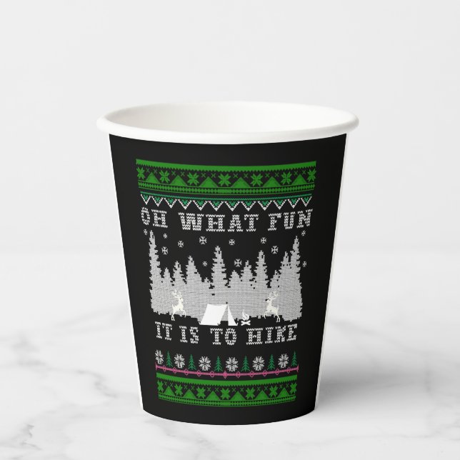 Wanderspass Ugly Weihnachten Pappbecher (Vorderseite)