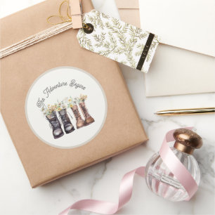 Wanderstiefel für den Beginn des Abenteuers Runder Aufkleber