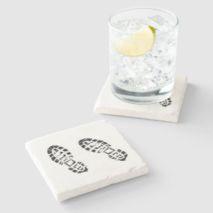 Wanderstiefel - Fußabdrücke - Untersetzer