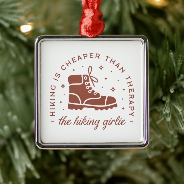 Wanderstiefel mädchenhaft in brauner Ästhetik Ornament Aus Metall (Baum)