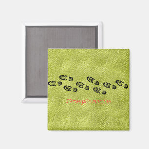 Wanderstiefel Name Grüner Denim Erlebnisspass Magnet