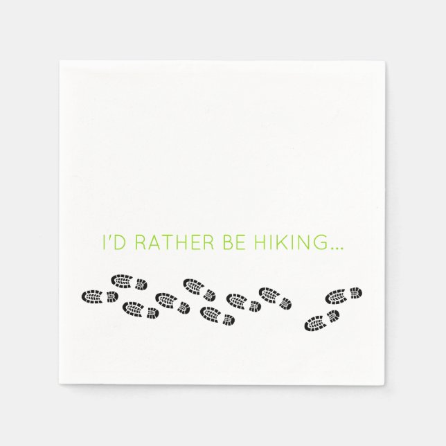 Wanderstiefel Schwarz Ich würde eher grün wandern Serviette (Vorderseite)